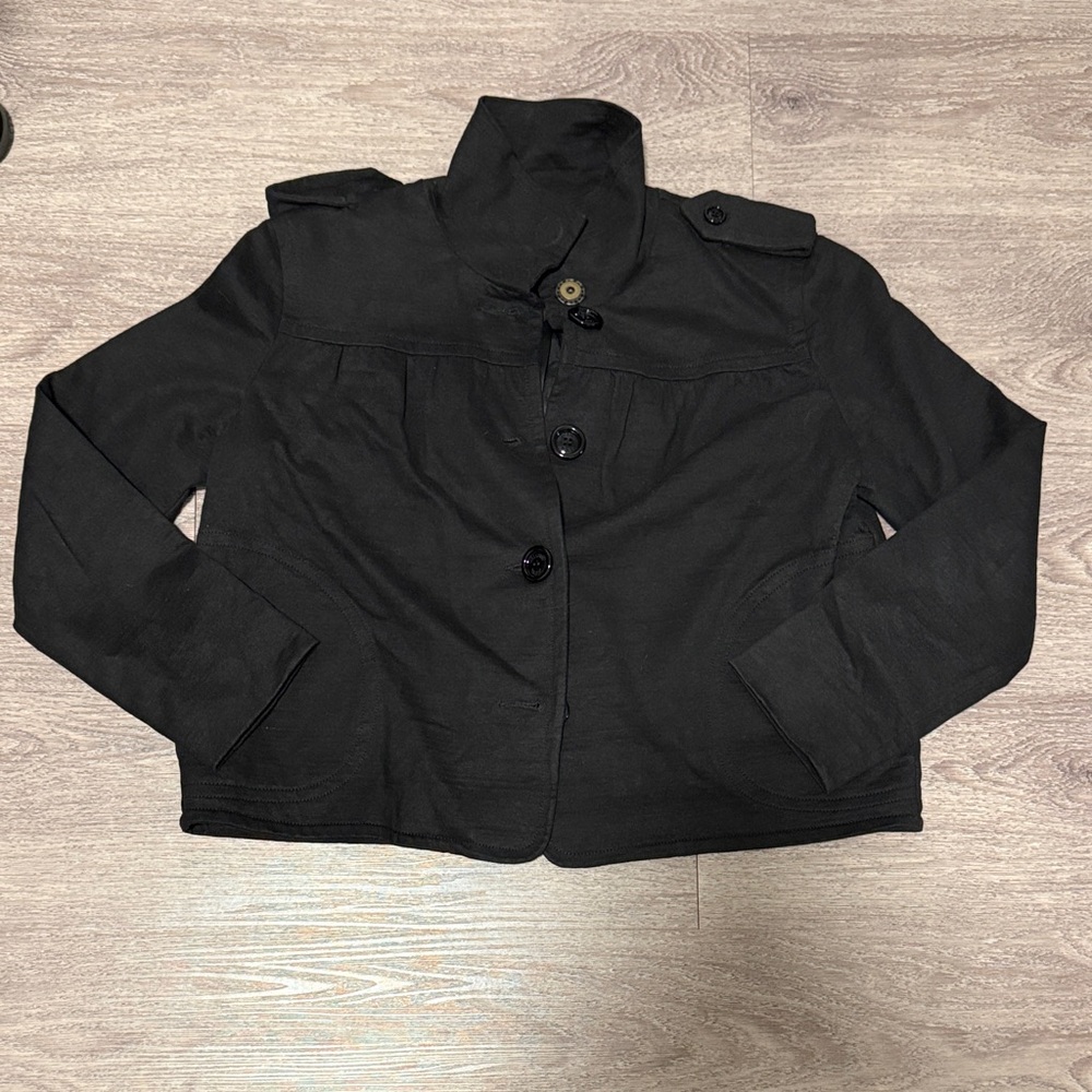 Moschino Women’s Black Jacket with Button Details